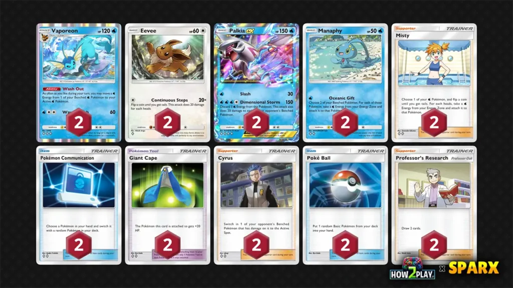 Palkia ex Deck: Strategia, Lista Carte e Migliori Matchup 4 Lista delle Carte del Palkia ex Deck