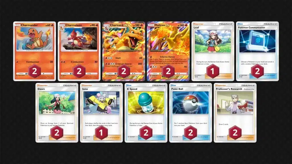 Lista delle carte – Charizard Deck