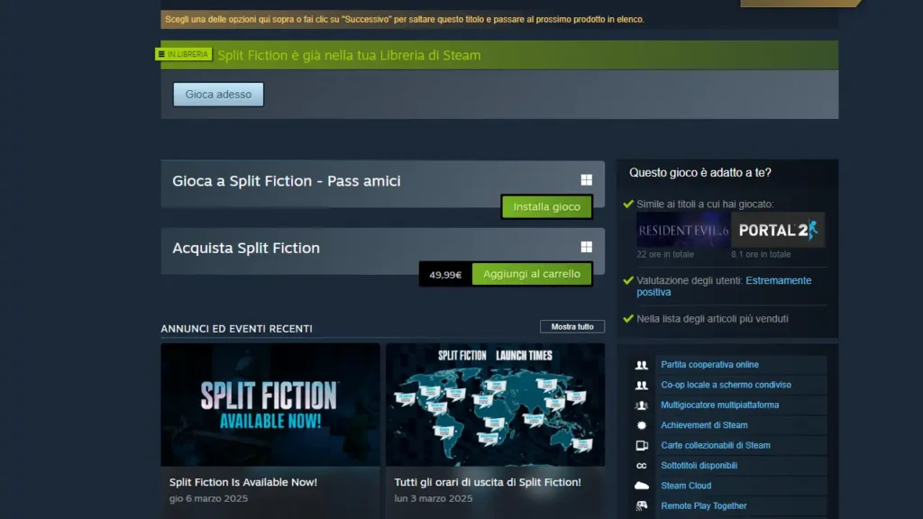 Split Fiction: Come far giocare un amico GRATIS con il Pass Amici 4 Split Fiction: Come far giocare un amico GRATIS con il Pass Amici